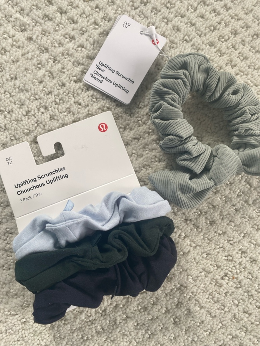 NWT Lululemon uplifting scrunchie bundle